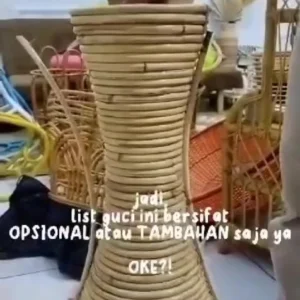 Natural Rattan Decorative Vase