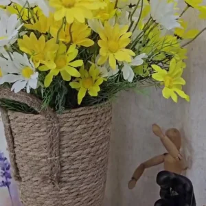 Nordic Rattan Basket Planter