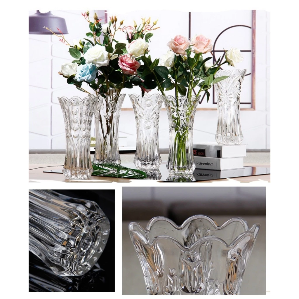 Floralyst Patterned Crystal Glass Vase - Image 2