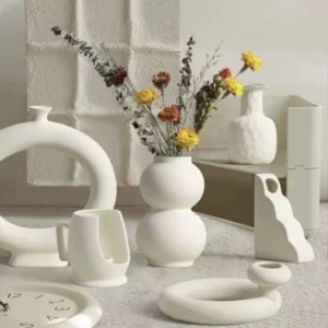 Nordic White Decorative Plant Pot