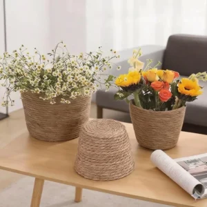 Rattan Woven Planter Basket